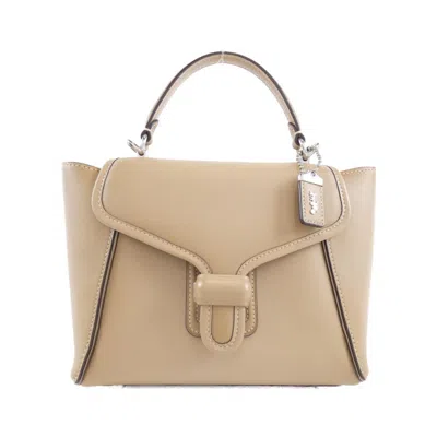 Pre-owned Coach Leather Handbag () In Sand