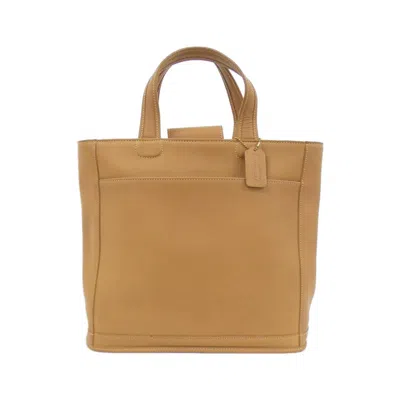 Pre-owned Coach Leather Handbag () In Sand