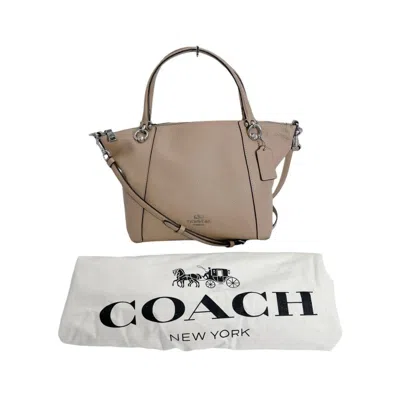 Pre-owned Coach Leather Handbag () In Sand