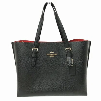 Pre-owned Coach Leather Handbag Shoulder Bag () In Black