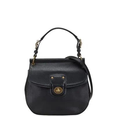 Pre-owned Coach Leather Handbag Shoulder Bag () In Black