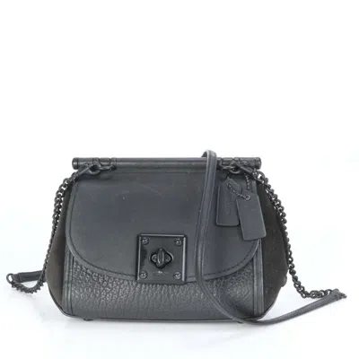 Pre-owned Coach Leather Handbag Shoulder Bag () In Black
