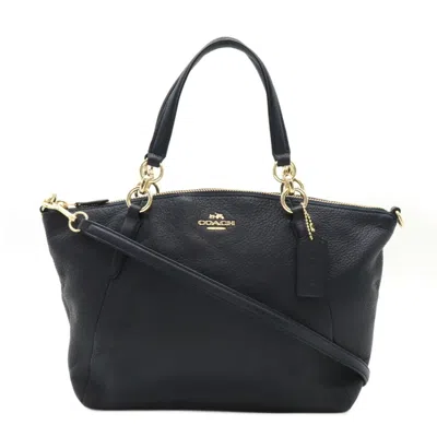 Pre-owned Coach Leather Handbag Shoulder Bag () In Black