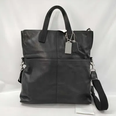 Pre-owned Coach Leather Handbag Shoulder Bag () In Black