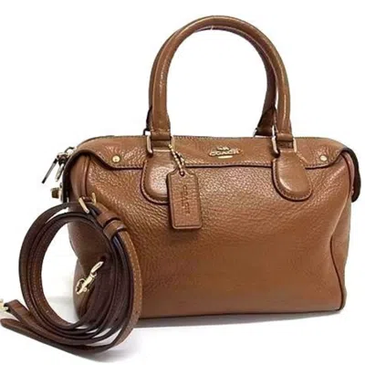 Pre-owned Coach Leather Handbag Shoulder Bag () In Brown