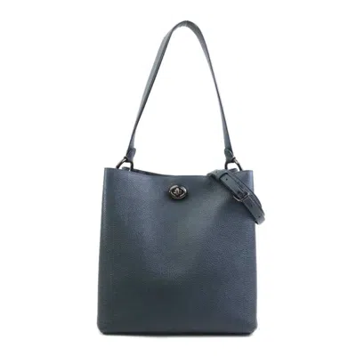 Pre-owned Coach Leather Handbag Shoulder Bag () In Green