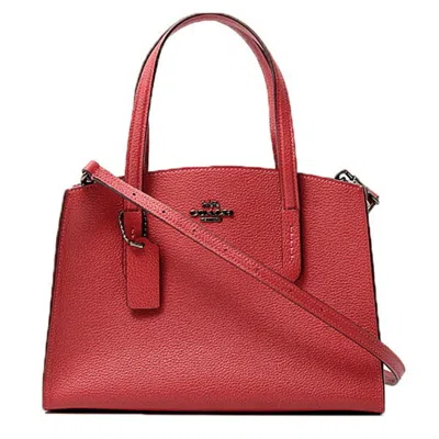 Pre-owned Coach Leather Handbag Shoulder Bag () In Red