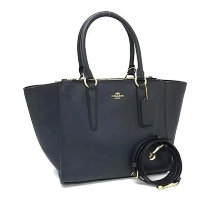 Pre-owned Coach Leather Handbag Shoulder Bag Tote Bag () In Blue