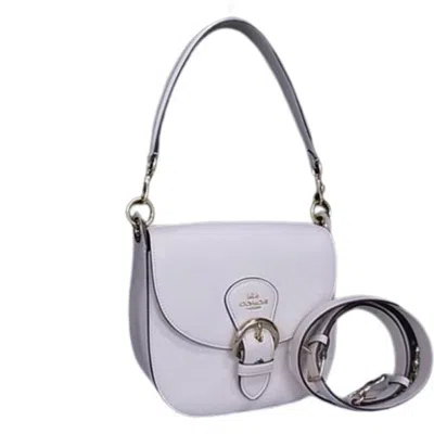 Pre-owned Coach Leather Handbag Shoulder Bag Tote Bag () In White