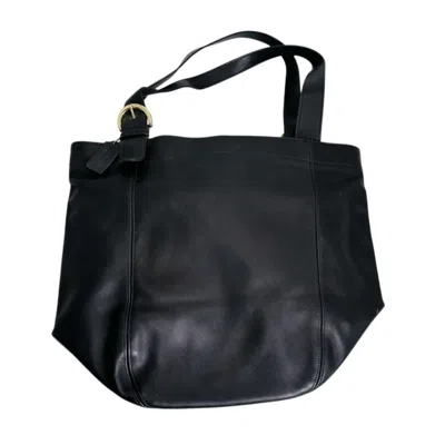 Pre-owned Coach Leather Handbag Tote Bag () In Black