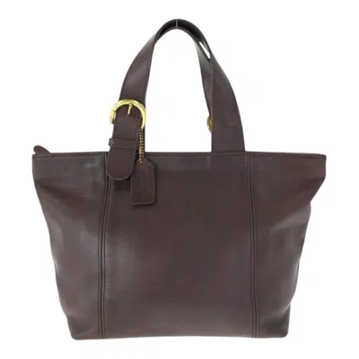 Coach Leather Handbag Tote In Brown