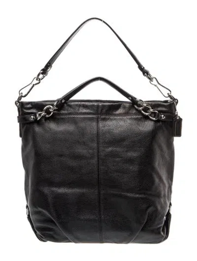 Pre-owned Coach Leather Hobo In Black
