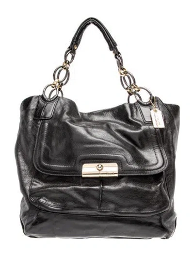 Pre-owned Coach Leather Hobo In Black