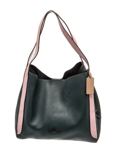 Pre-owned Coach Leather Hobo In Black