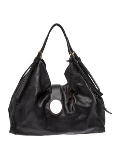 Pre-owned Coach Leather Hobo In Black