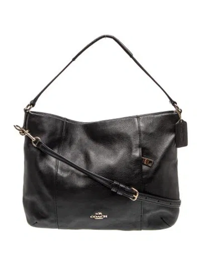 Pre-owned Coach Leather Hobo In Black