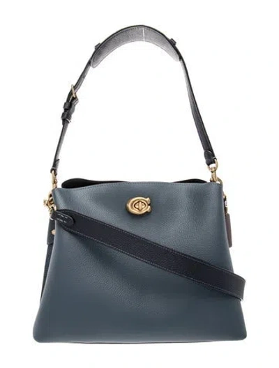 Pre-owned Coach Leather Hobo In Blue