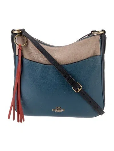 Pre-owned Coach Leather Hobo In Blue