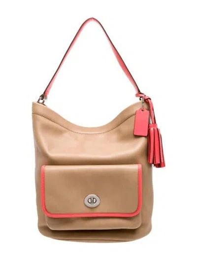 Pre-owned Coach Leather Hobo In Brown