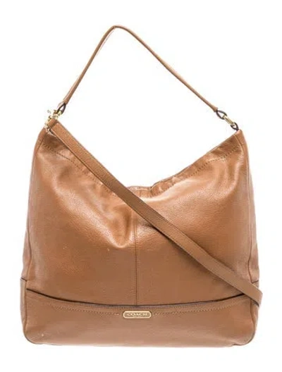 Pre-owned Coach Leather Hobo In Brown