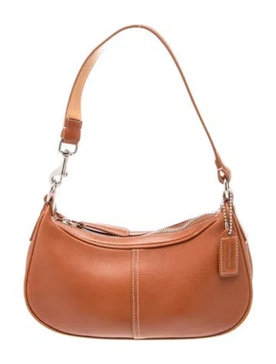 Pre-owned Coach Leather Hobo In Brown