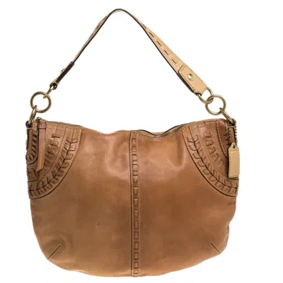 Coach Leather Hobo In Brown