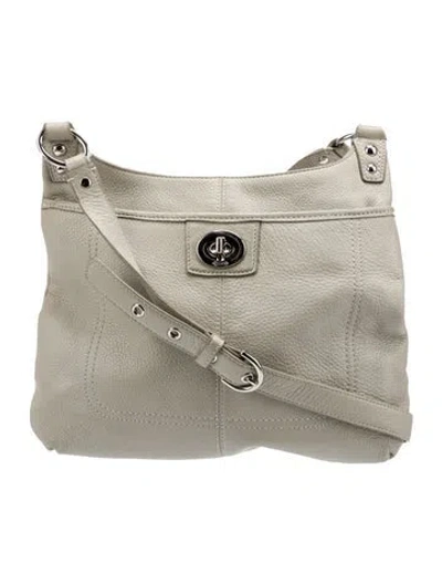 Pre-owned Coach Leather Hobo In Gray