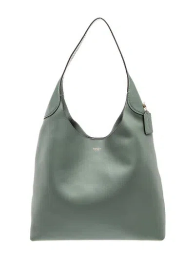 Pre-owned Coach Leather Hobo In Green