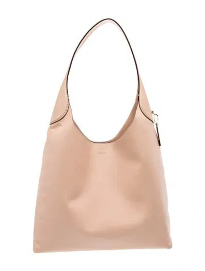 Pre-owned Coach Leather Hobo In Neutral