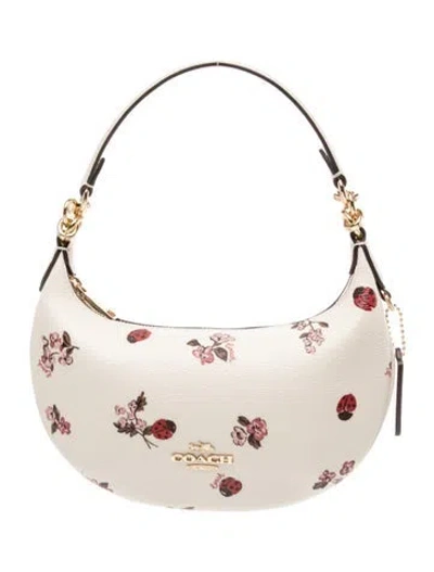 Pre-owned Coach Leather Hobo In Neutral