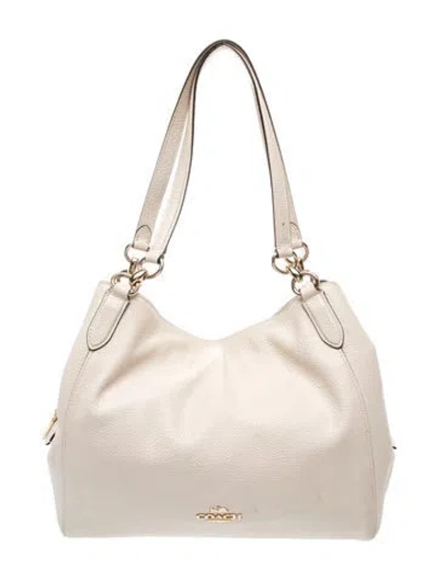 Pre-owned Coach Leather Hobo In Neutrals