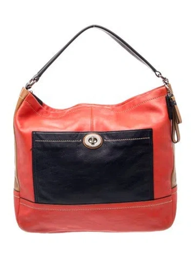 Pre-owned Coach Leather Hobo In Orange