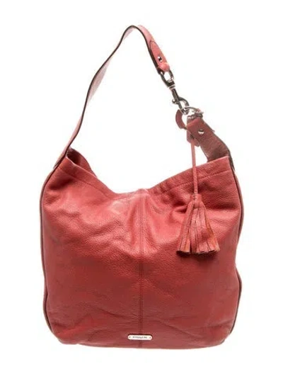 Pre-owned Coach Leather Hobo In Red