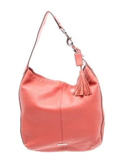 Pre-owned Coach Leather Hobo In Red