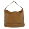 Coach Leather Hobo Shoulder Bag Brown Gold In Brown