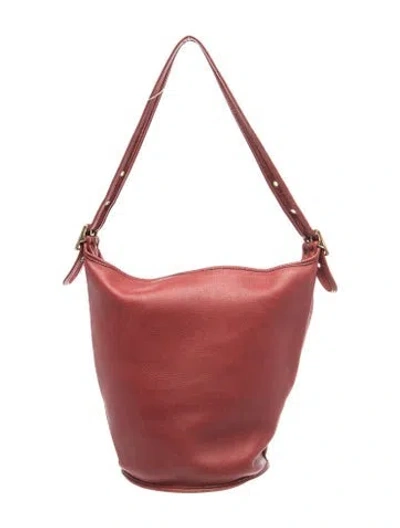 Pre-owned Coach Leather Hobo Vintage In Burgundy