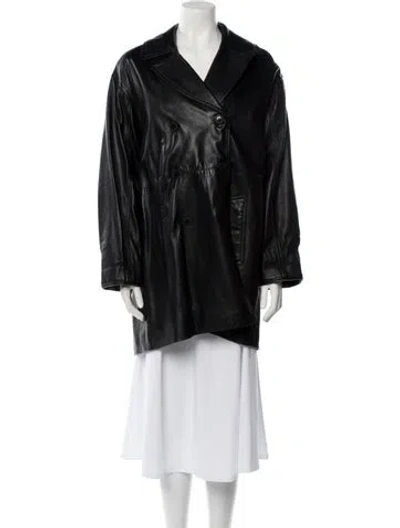 Pre-owned Coach Leather Jacket In Black