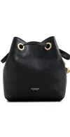 Coach Leather Jade Drawstring Bag Black In Red