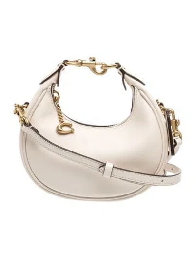 Pre-owned Coach Leather Jonie Mini In Neutral