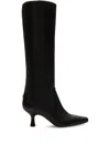 Coach Leather Knee-high Boots In Black