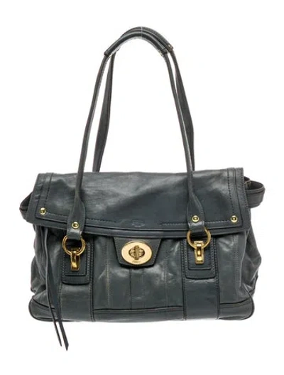 Pre-owned Coach Leather Lindsay Medium In Blue