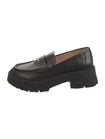 Pre-owned Coach Leather Loafers W/ Tags In Black