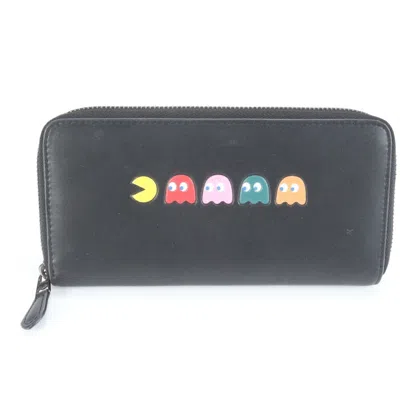 Pre-owned Coach Leather Long Wallet (bi-fold) () In Black