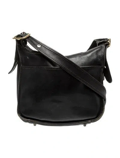 Pre-owned Coach Leather Messenger Bag In Black