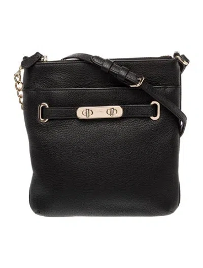Pre-owned Coach Leather Messenger Bag In Black