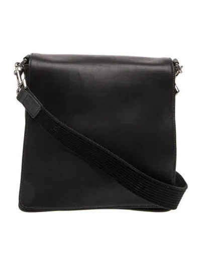 Pre-owned Coach Leather Messenger Bag In Black