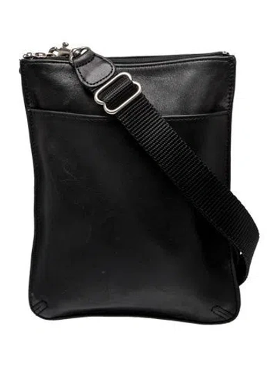Pre-owned Coach Leather Messenger Bag In Black