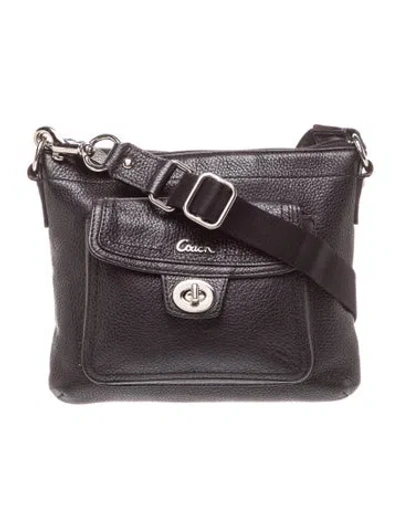 Pre-owned Coach Leather Messenger Bag In Black