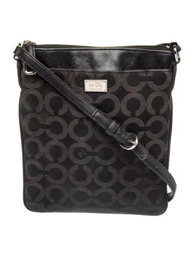 Pre-owned Coach Leather Messenger Bag In Black