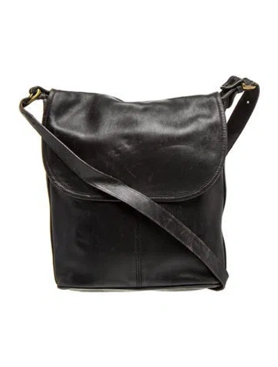 Pre-owned Coach Leather Messenger Bag In Black